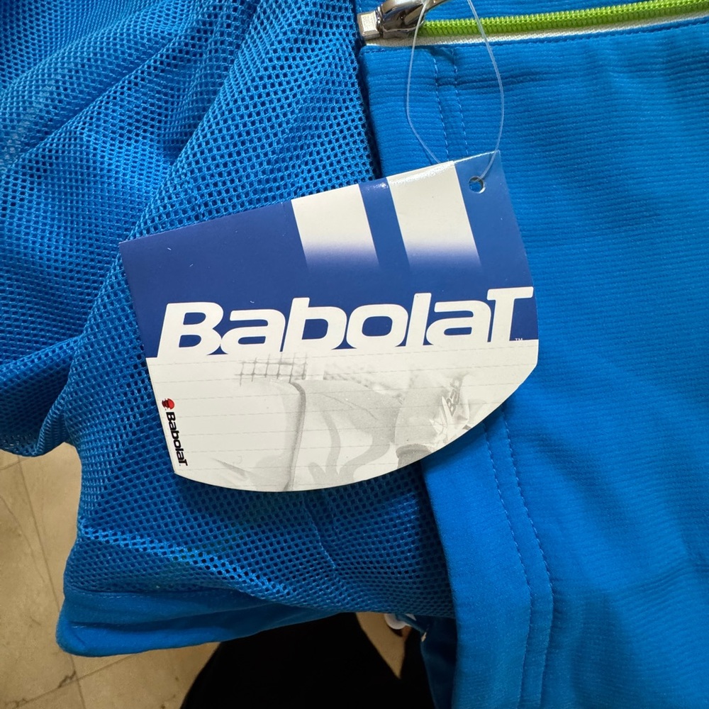 Babolat Men's Blue and White Windbreaker Jacket B43 - Picture 5 of 9